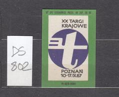 Poland Polish Vintage Advertising Matchbox Label, Match Label, Match Sticker (ds802) - Zündholzschachteletiketten