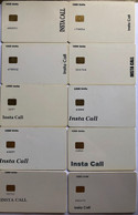 PAKISTAN White Cards INSTA CALL Rarer Small Prints10 DIFFERENT CARDS AS PICTURED ( SET 4§ ) USED - Pakistan