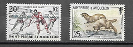 TIMBRE OBLITERE DE SAINT PIERRE ET MIQUELON DE 1959 N° YVERT 360/61 - Used Stamps