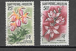 TIMBRE OBLITERE DE SAINT PIERRE ET MIQUELON DE 1962 N° YVERT 362/63 - Usados