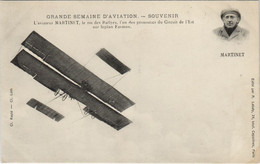 PC Pilote, Aviateur MARTINET Biplan FARMAN AVIATION (a27310) - Aviateurs