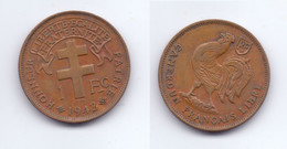 Cameroon 1 Franc 1943 KM#7 - Kameroen