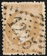 YT 21 LGC 1225 Creusot (le) Saône-et-Loire (70) Indice 3 Napoléon III 1862 10c Empire Franc, France – Pgrec - 1862 Napoleon III