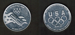 U.S.A.   1998 NAGANO OLYMPICS BOBSLED TOKEN (CONDITION AS PER SCAN) (T-139) - Bekleidung, Souvenirs Und Sonstige