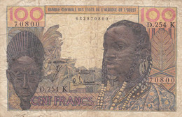 BILLETE DE SENEGAL DE 100 FRANCS DEL AÑO 1965  (BANK NOTE) - Senegal
