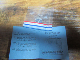 Piéfort 1 Centime 1982 Argent Avec Certificat + Sachet + Coffret - Essays & Proofs