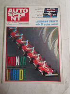 #  AUTOSPRINT N  36 / 1975 LAUDA FERRARI  / ADESIVO STICKER MARTINI BRABHAM - Deportes