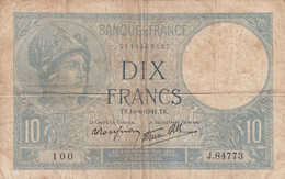 France #84 10 Francs 19 June 1941 'Minvera' Banknote - 10 F 1916-1942 ''Minerve''