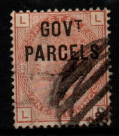 0281- GREAT BRITAIN -1883-1886 - SC#: O30 - 1Sh - USED - "GOVT PARCELS" OVPTD - SCV: $ 110.00 - Officials