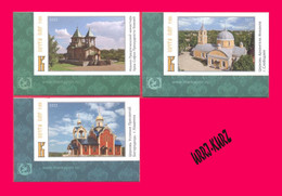 TRANSNISTRIA 2022 Architecture Religion Building Buildings Christian Orthodox Church Churches 3v Imperforated MNH - Chiese E Cattedrali