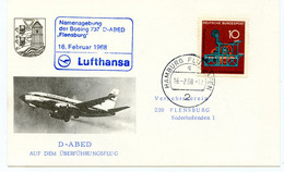 Baptême Du Boeing 737 D-ABED " Flensburg " 16 Février 1968.Lufthansa. - Cancelleria