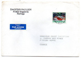 Norvège-1990--lettre De ENGALSVIK Pour ROPPE-90 (France)  .....cachet - Cartas & Documentos