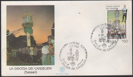 ITALIA - REPUBBLICA ITALIANA - 1988 - Discesa Dei Candelieri, A Sassari - FDC Filagrano - F.D.C.