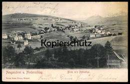 ALTE POSTKARTE NEUGESCHREI UND NIEDERSCHLAG BLICK IN'S PÖHLATHAL PANORAMA NOVE ZVOLANI Pöhlatal Weipert AK Cpa Postcard - Sudeten