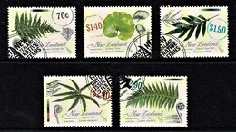 New Zealand 2013 Native Ferns Set Of 5 Used - Usati