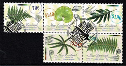 New Zealand 2013 Native Ferns Set As Block Of 5 Used - Usados