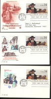 SETTLING OF RHODE ISLANDS UX112 3 Postal Cards FDC 1986 - 1981-00