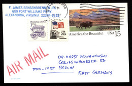 USA UX120a Postal Card Northern Virgina VA To EAST GERMANY 1988 - 1981-00