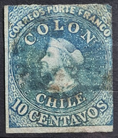 CHILE 1857 - Canceled - Sc# 10 - Chili