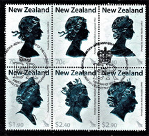 New Zealand 2013 Coronation 60th Anniversary Queen Elizabeth Set As Block Of 6 Used - Gebruikt