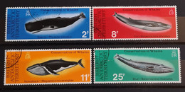 British AntarcticTerritory 1977 Mi 64/67 ** Wale Whales Gestempelt - Gebraucht
