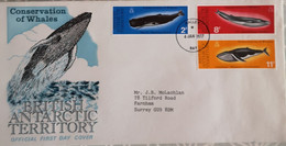 British Antarctic Territory  FDC 1977 Ohne Mi 67 ** Wale Whales - FDC