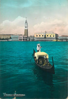 Postcard Italy Venice Gondola Tower - Venezia (Venedig)