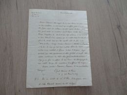 Lettre Filagramme Cadre Paris 08/04/1828 Autographe Grand Aumônier De France à L'abbé Blanchard 23ème Ligne Conversions - Historical Documents