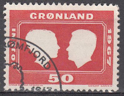 GREENLAND   SCOTT NO 69  USED  YEAR  1967 - Usati