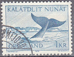 GREENLAND   SCOTT NO 71  USED  YEAR  1969 - Usados