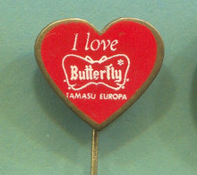 Table Tennis Tischtennis Ping Pong - Butterfly Tamasu, Vintage Pin  Badge Abzeichen - Tafeltennis