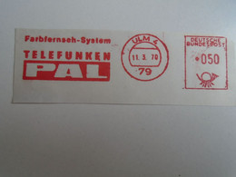 D191850  Germany Deutschland  TELEFUNKEN PAL TV 1970  - 050 Pf - RED METER  FREISTEMPEL  EMA - Affrancature Meccaniche Rosse (EMA)