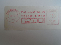 D191851  Germany Deutschland  TELEFUNKEN PAL Color TV 1970  - 050 Pf - RED METER  FREISTEMPEL  EMA - Affrancature Meccaniche Rosse (EMA)