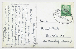 GERMANY 10C POSTKARTE AMBULANT MUNCHEN FRANKFURT 1958 - Covers & Documents