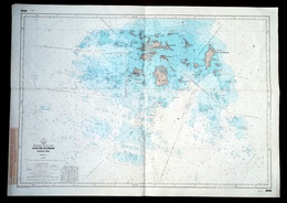 ILES DE GLENAN Partie Sud - Grande Carte Marine  1979 - 59 X 84 Cm. - Carte Nautiche