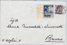 47552 - ITALY - POSTAL HISTORY - POSTER STAMP Used As STAMP On Cover 1965 DANTE - Ecrivains