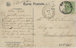 Couvent De Champion   -   Mausolée De Mgr. Kinet.   Mooi Poststuk!  -  1911   Seneffe  Naar   Ecaussinnes - Namur