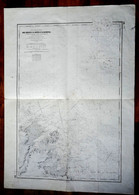 DES HEAUX DE BREHAT A PAIMPOL  Grande Carte Marine De Mr. BEAUTEMPS-BEAUPRE 75 X 106 Cm.1/20 000 - Cartas Náuticas