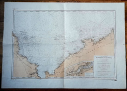 DE PORTRIEUX AU CAP FREHEL  Grande Carte Marine De Mr. BEAUTEMPS-BEAUPRE 75 X 106 Cm. - 1/10 000 - Carte Nautiche