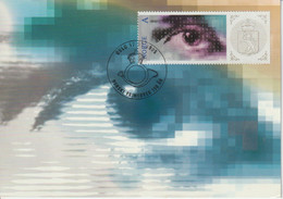 Norway Maximum Card Mi 1554 150 Years Of Norwegian Stamps - Eye And Coat Of Arms 2005 - Maximumkarten (MC)