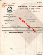 16- BAIGNES- FACTURE UNION COOPERATIVE PROPRIETAIRES LAITIERS-BEURRE LAITERIE-A UTGES CAZOULS LES BEZIERS 34- 1935 - Levensmiddelen