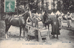 CPA - MILITARIAT - Les Zouaves Au Camp - L'Abreuvoir - BF PARIS - Regimenten