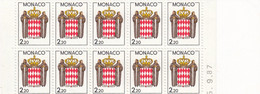 MONACO. 1 CARNET**. 1623. 2,20 X 10 - Cuadernillos