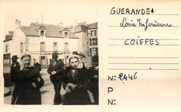 Guérande * RARE Document De Photographe Pour Tirage ! * Photo Carte Photo * Café Du Centre , Femmes Coiffe Costume - Guérande