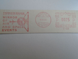 D191892  Switzerland  Suisse  INTERAVIA  Air And Space Events  Geneve 1966  -0075R -RED METER  FREISTEMPEL  EMA - Postage Meters