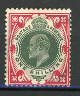 GB -1902 Yv. N° 117 SG N° 314  (o)  1s  Rouge Et Vert  Cote 55  Euro Ou  £ 35  BE  2 Scans - Used Stamps