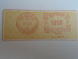 D191901  Suisse Switzerland  GENEVE Centre Inter. Des. Conferences   1980 - 0220R -RED METER  FREISTEMPEL  EMA - Máquinas De Franquear