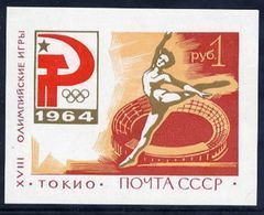 SOVIET UNION 1964 Tokyo Olympic Games Block MNH / **.  Michel Block 35 - Blokken & Velletjes