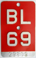 Velonummer Basel-Land BL 69 - Plaques D'immatriculation