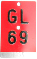 Velonummer Glarus GL 69 - Nummerplaten